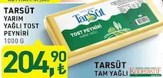TARIM KREDİ TARSÜT YARIM YAĞLI TOST PEYNİRİ 1000 G fiyat ve kampanya bilgisi